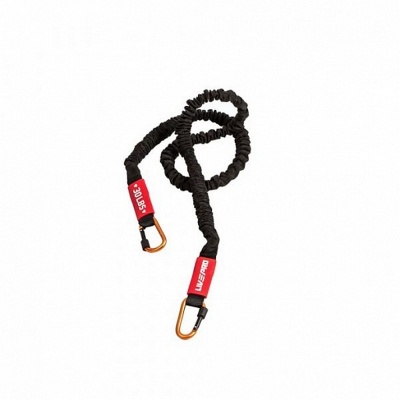 Амортизатор в рукаве с карабином Live Pro Resistance Tube LP8401-Н высокое сопротивление, черный\красный