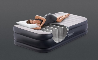 Надувная кровать Intex Deluxe Pillow Rest Raised Bed 99х191х42см, встр. насос 220V 64132