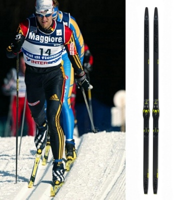 Лыжи беговые Fischer Twin Skin Race Stiff IFP черный