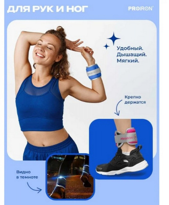 Утяжелители для рук и ног, 2шт по1кг PROIRON УТ210