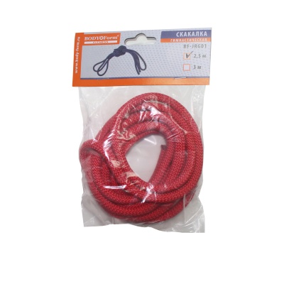 Скакалка гимнастическая Body Form BF-SK01 (BF-JRG01) 2.5м, 150гр красный