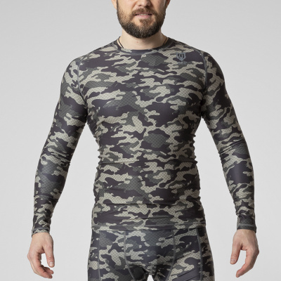 Рашгард хоккейный Mad Guy Camo-Line JR net\коричневый