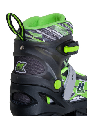 Раздвижные роликовые коньки Alpha Caprice CK-SK-P320-33Green (антистресс обезьяна в подарок)
