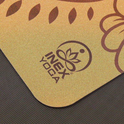 Коврик для йоги из пробки 183х61х0,6 см, TPE Inex Cork Yoga Mat CKMATPE-YY Инь-Янь