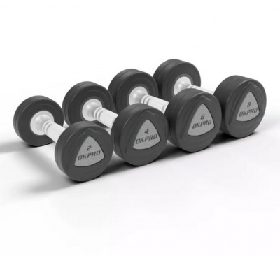 Набор полиуретановых гантелей от 42 до 50 кг (шаг 2 кг) OKPRO OK1032B-42-50-G