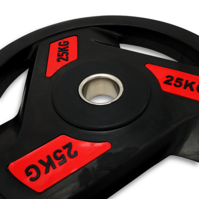 Диск обрезиненный c хватом 25кг, 51 мм UnixFit PRO DG25RUBPRD