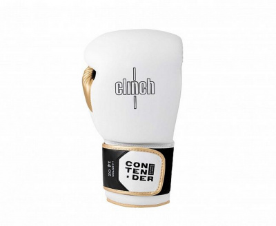Перчатки боксерские Clinch Contender C184 бело-черно-золотой