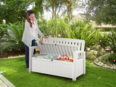 Скамья садовая белая Patio Bench