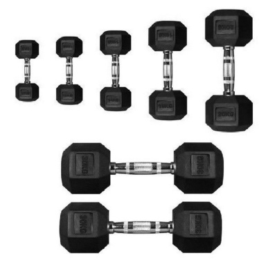 Гантель Perform Better Rubber Encased Hex Dumbbells 5 кг 0543-5\