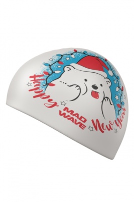 Силиконовая шапочка Mad Wave Happy New Year M0554 29 0 02W