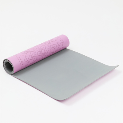 Коврик для йоги 185х68х0,5 см, TPE, c гравировкой Inex Yoga PU Mat PUMATPE-LT-VL сиреневый