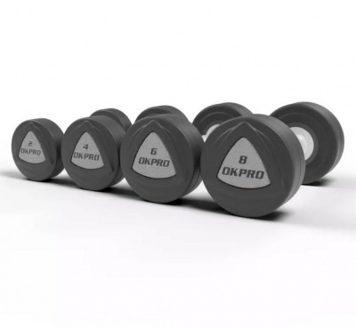 Набор полиуретановых гантелей от 42 до 50 кг (шаг 2 кг) OKPRO OK1032B-42-50-G