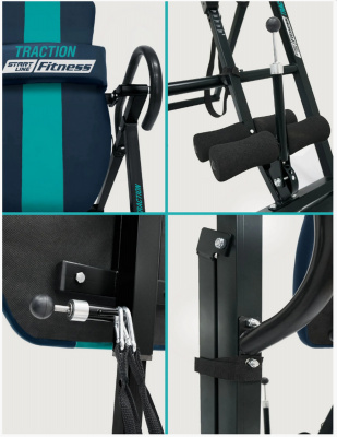 Инверсионный стол Start Line Traction с подушкой SLFIT03S-BB сине-бирюзовый