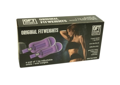 Комплект утяжелителей весом 1 кг (пара) сиреневые Original Fit.Tools FT-AW01-LLC