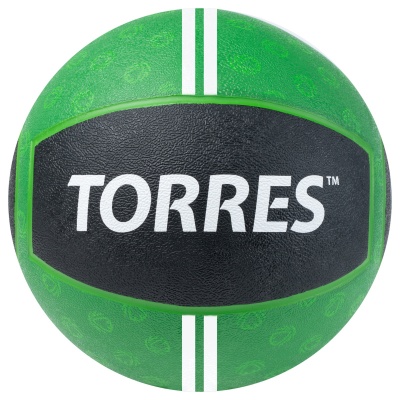 Медбол 6кг, d25,4см, резина Torres AL00236 зелено-черный