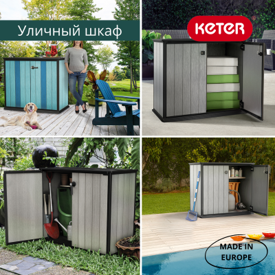 Ящик-шкаф, серый Patio Store 1000 л