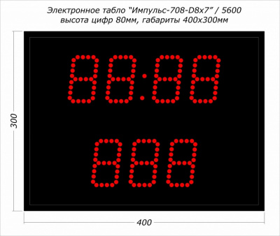 Табло для гиревого спорта Импульс 708-D8x7