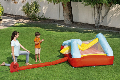 Надувной батут Bouncetacular 200x170x152см, электрический насос Bestway 93549