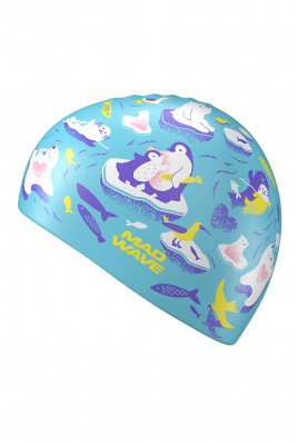 Юниорская силиконовая шапочка Mad Wave Arctic M0575 13 0 00W голубой