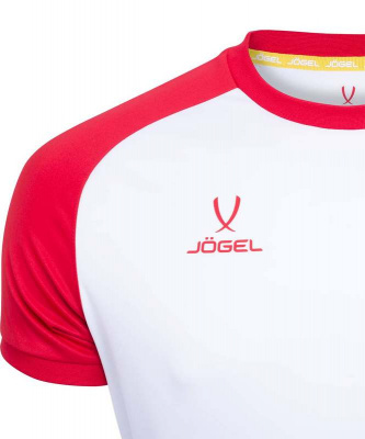 Футболка футбольная Jogel JFT-1021-012-K, белый/красный, детская