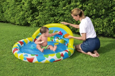 Игровой бассейн Bestway 120х117х46см с обучающими фигурками, 45л 52378