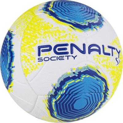 Мяч футбольный Penalty Bola Society S11 R2 XXII, 5213261090-U, р.5, PU, термосшивка, бел-желто-голуб