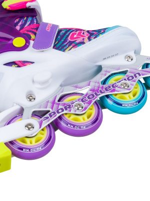 Раздвижные роликовые коньки Alpha Caprice CK-SK-A310-1 Violet (антистресс сквиш лапка в подарок)