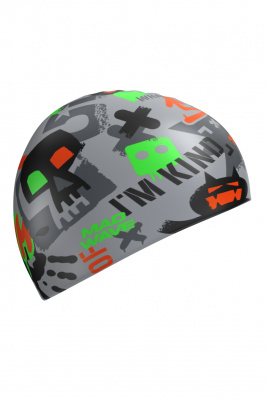 Юниорская силиконовая шапочка Mad Wave I'm kind M0575 07 0 00W разноцветный