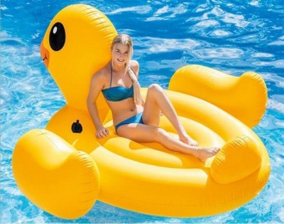 Надувной плотик Intex Желтый утенок 147х147x81 см 57556