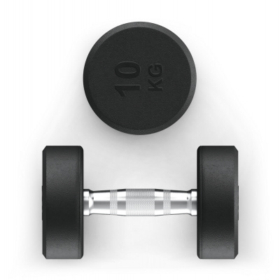 Гантель круглая обрезиненная 10 кг UnixFit PRO DBRND10PBKx2 2 шт