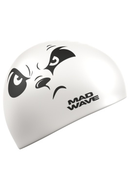 Юниорская силиконовая шапочка Mad Wave Emotions M0574 24 0 00W Белый