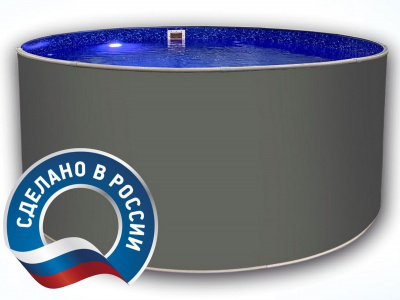 Круглый бассейн 250x125см Лагуна ТМ816/25010 платина (RAL 7024)