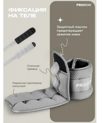 Утяжелители для рук и ног, 2шт по 1,5кг PROIRON УТ215