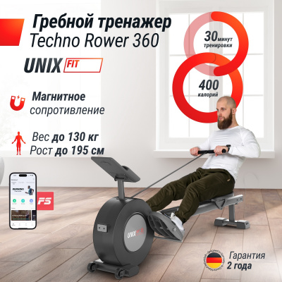 Гребной тренажер UnixFit Techno Rower 360 RMM360