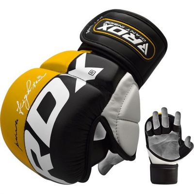 Перчатки тренировочные RDX Grappling T6 Plus GGR-T6Y+ желтый