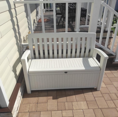 Скамья садовая белая Patio Bench