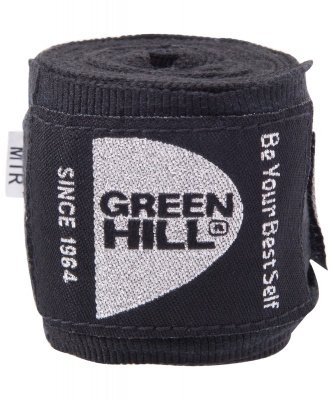 Бинт боксерский Green Hill BP-6232a, 2,5м, эластик черный