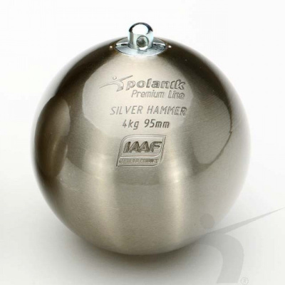 Молот соревновательный Polanik нержавеющая сталь 4 кг Premium Line, SILVER PH-4-S