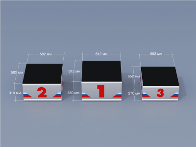 Пьедестал (СТАНДАРТ) Матрешка 612х612мм (квадратный) 1-2 чел.