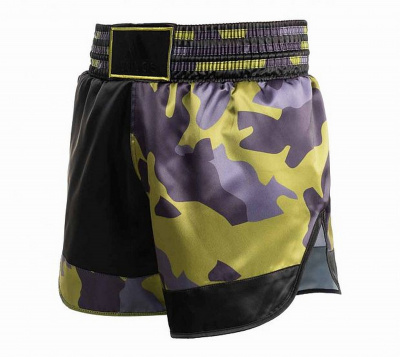 Шорты для кикбоксинга Adidas Kick Boxing Short Satin adiSKB01 зелено-черный
