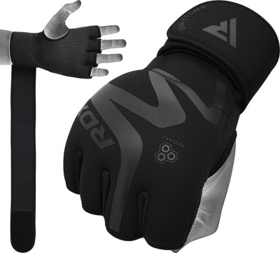 Перчатки тренировочные RDX Grappling Neoprene T15 M GGN-T15MB черный матовый