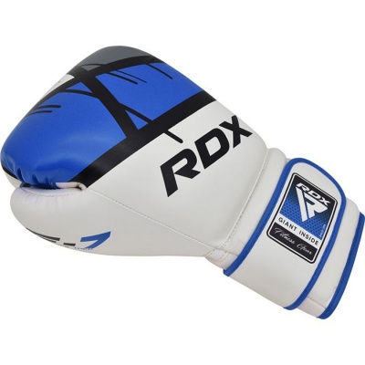 Перчатки тренировочные RDX BGR-F7U-8oz белый\синий
