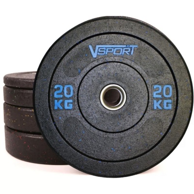 Диск бамперный 20кг V-Sport FTX-1037-20 черный