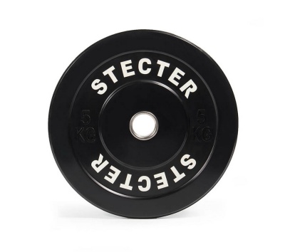Каучуковый диск (rubber bumper plates) 5 кг Stecter