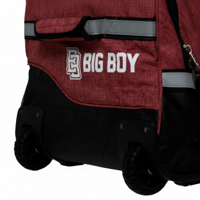 Сумка-баул, полиэстер, на колесах Big Boy Premium 36 BB-BAG-CA-RD бордово-черно-белый