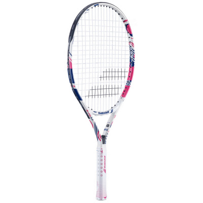 Ракетка для большого тенниса детская 7-9 лет Babolat B`FLY 23 Gr000 140486 бело-розовый