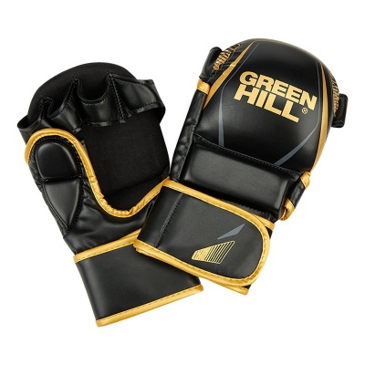Гибридные перчатки для MMA Green Hill MMI-603GH черно-золотой