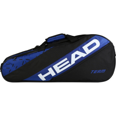 Сумка-чехол, с карманом, на 3 тен.ракетоки Head Team Racquet Bag S 262334-BLBK черно-синий