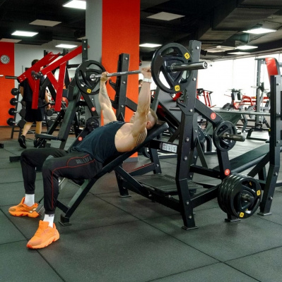 Скамья для жима наклонная Protrain PP142 черный с желтыми частями | Premium Fitness