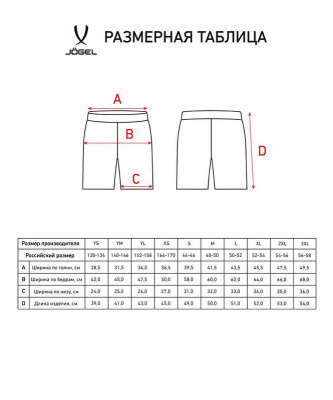 Шорты баскетбольные Jogel Camp, красный, детский